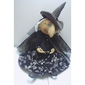 Joe Spencer Gathered Traditions Doll Halloween Naomi Witch 22"